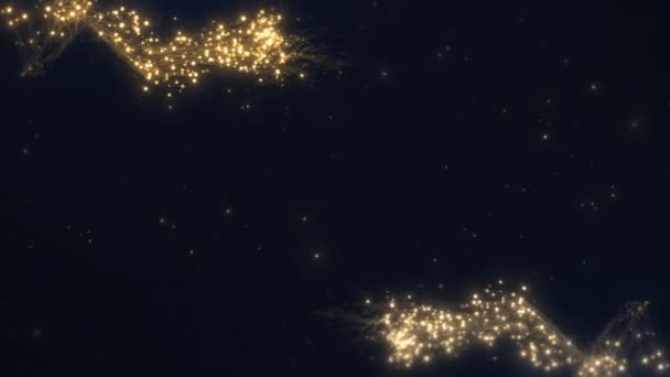 Golden Luxury Background Golden Particles Graphics Abstraction — Stock Video