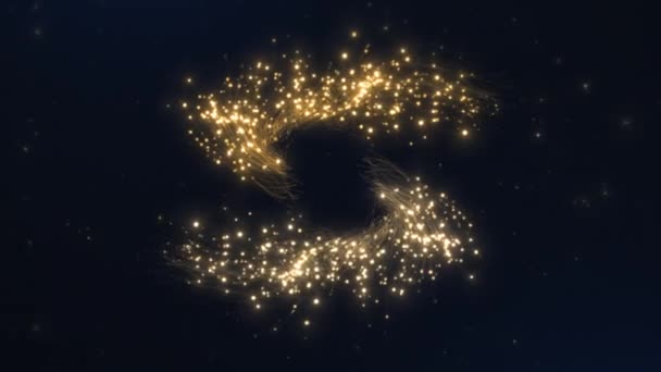 Altın Parçacıklar Grafikler Güzel Altın Arkaplan — Stok video