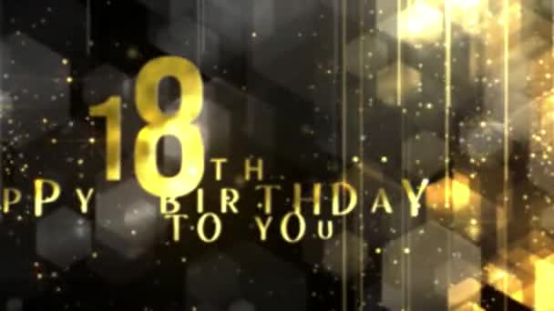 Felicitaciones Por Cumpleaños Estilo Oro Lujo Concesión Feliz Cumpleaños Años — Vídeos de Stock