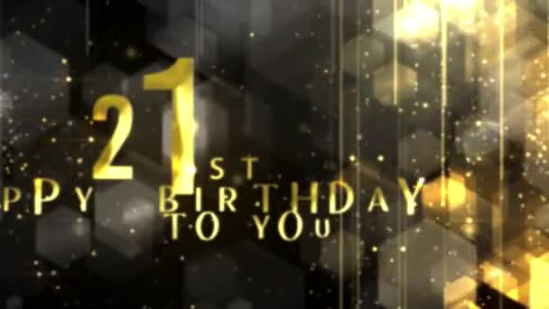 Doğum Gününü Kutlarım Altın Sarısı Tarzında Doğum Günün Kutlu Olsun — Stok video