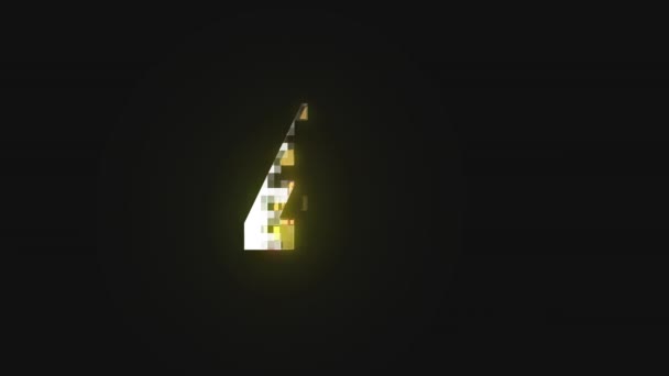 Chiffre Pixel Numéro Quarante Sept Canal Alpha — Video