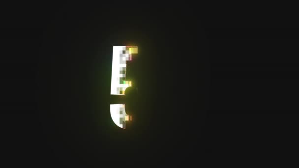 Chiffre Pixel Numéro Cinquante Deux Canal Alpha — Video