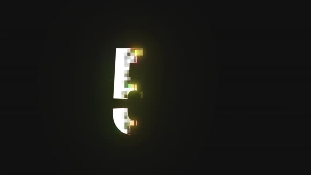 Pixel Číslo Číslo Padesát Osm Alfa Kanál — Stock video