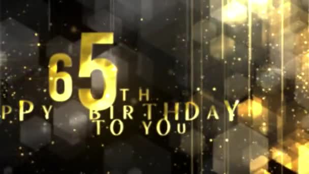 Yaş Günün Kutlu Olsun Altın Sarısı Tarzında Doğum Günün Kutlu — Stok video