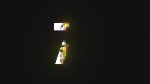 Pixel Nummer Nummer Sjuttio Alfakanal — Stockvideo