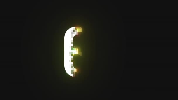 Chiffre Pixel Numéro Soixante Six Canal Alpha — Video
