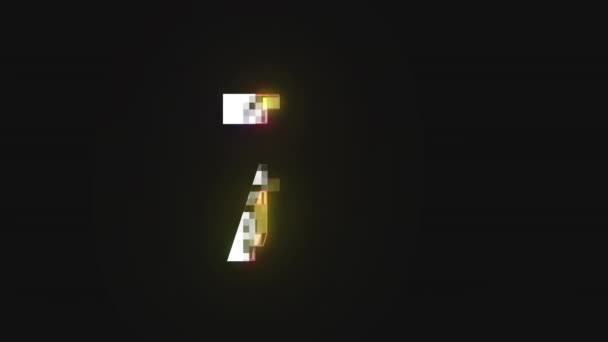 Pixel Numeral Number Κανάλι Άλφα — Αρχείο Βίντεο