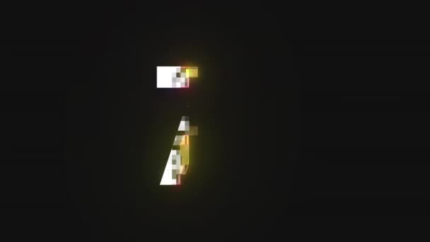 Pixel Číslo Číslo Sedmdesát Osm Alfa Kanál — Stock video
