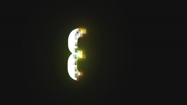 Chiffre Pixel Numéro Quatre Vingt Trois Canal Alpha — Video