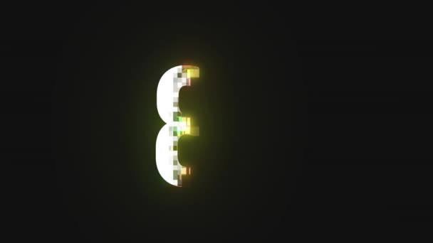 Chiffre Pixel Numéro Quatre Vingt Quatre Canal Alpha — Video