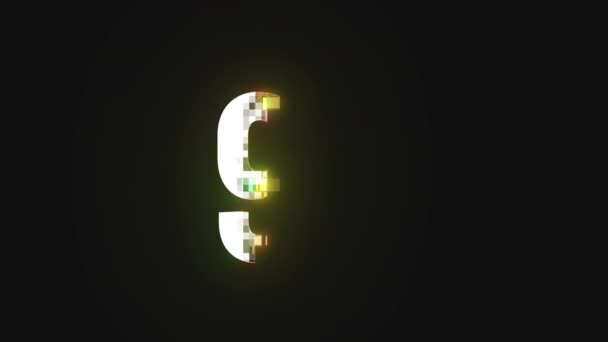 Pixel Numeral Número Noventa Seis Canal Alfa — Vídeo de stock