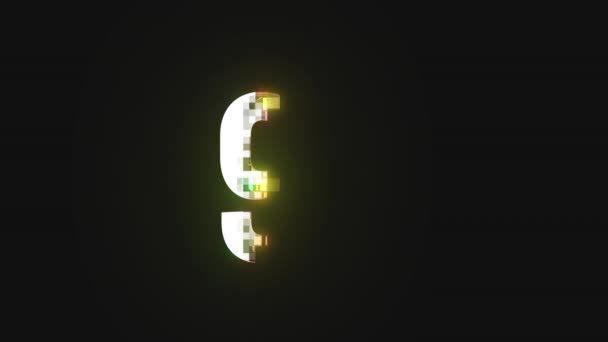 Chiffre Pixel Numéro Quatre Vingt Quinze Canal Alpha — Video