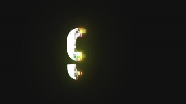 Pixelnummer Nummer Nittioåtta Alfakanal — Stockvideo