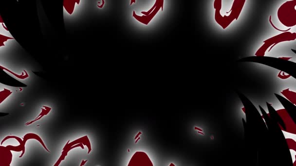 カートゥーン火の白と赤の色 アニメグラフィックス アルファチャンネル付きアニメ火 — ストック動画