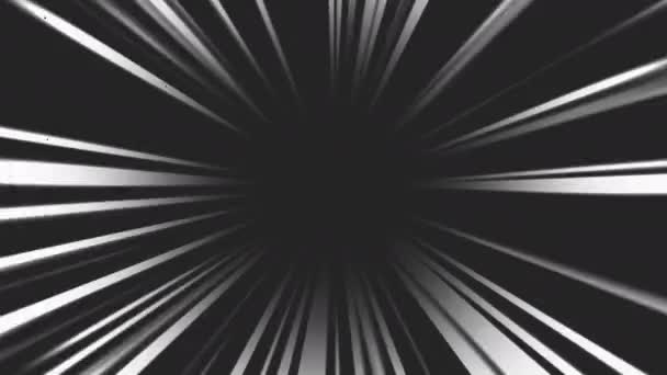 Çizgi Film Hız Çizgisi Siyah Beyaz Arkaplan Hız Çizgisi Portalı — Stok video
