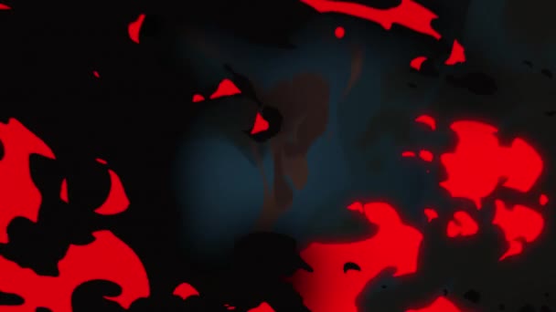Мультфильм Огонь Красный Цвет Аниме Огонь Альфа Канал — стоковое видео