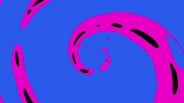Sfondo Cartone Animato Con Canale Alfa Sfondo Blu Rosa Sfondo — Video Stock
