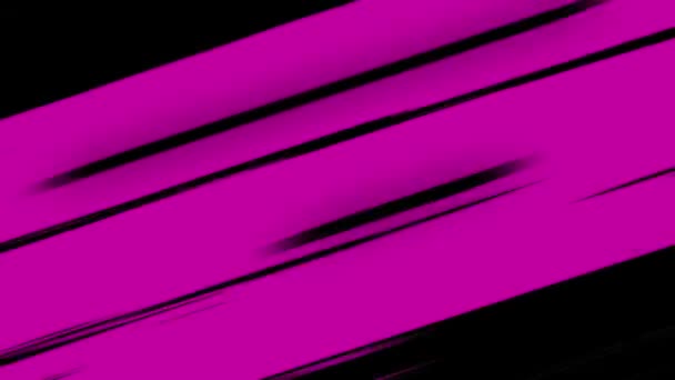 Cartoon Background Speedline Stripes Pink Black Colors Anime Speedline Graphics — Stock Video