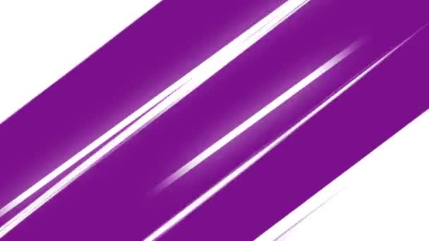 Sfondo Cartone Animato Con Strisce Speedline Viola Bianco Colori Speedline — Video Stock