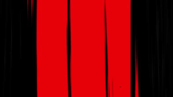 スピードラインストライプ 赤と黒の色 アニメのスピードライン アニメグラフィックス — ストック動画