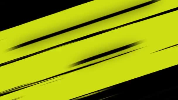 Cartoon Background Speedline Stripes Yellow Black Colors Anime Speedline Graphics — Stock Video