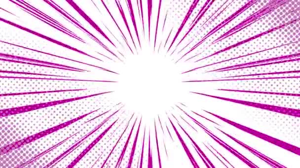 Cartoon Achtergrond Met Roze Witte Strepen Anime Achtergrond Anime Speedline — Stockvideo