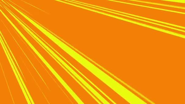 Мультфильм Фон Полосами Спидлайн Оранжевого Желтого Цветов Аниме Спидлайн Графика — стоковое видео