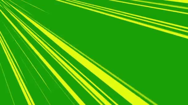 Мультфильм Фон Полосами Спидлайн Желтый Зеленый Аниме Спидлайн Графика — стоковое видео