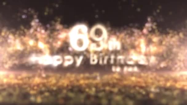 Cumprimentos Aniversário Anos Com Confetes Dourados Partículas Aniversário Anos Celebração — Vídeo de Stock