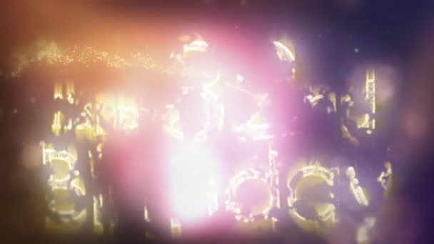 Joyeux 32E Anniversaire Salutation Avec Des Étoiles Des Particules Anniversaire — Video