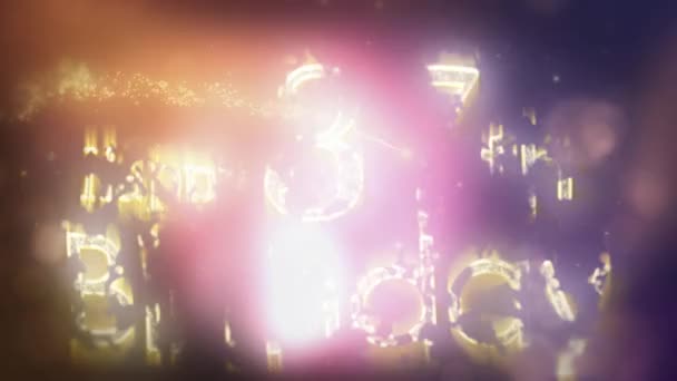Joyeux 37E Anniversaire Salutation Avec Des Étoiles Des Particules Anniversaire — Video