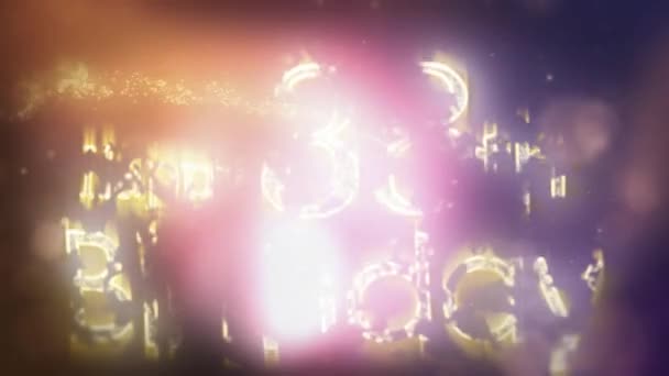 Yıldızlar Altın Parçacıklarla Dolu Doğum Günün Kutlu Olsun — Stok video