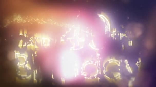 Felicitare Aniversară Ani Stele Particule Aur Ziua Naștere — Videoclip de stoc