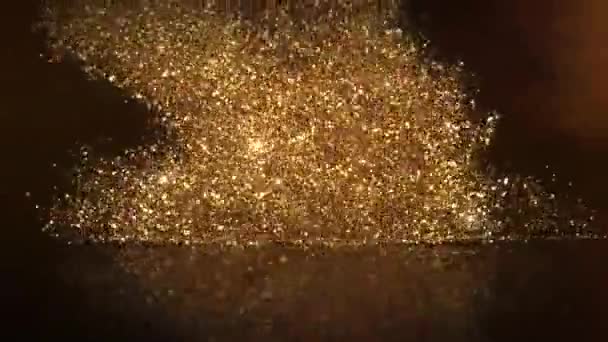 Новим Роком Привітання Золотим Конфетті — стокове відео
