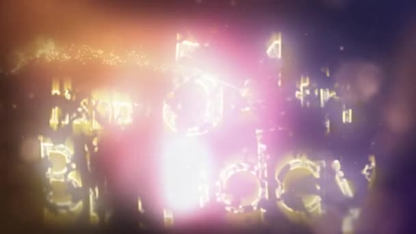 Joyeux 54E Anniversaire Salutation Avec Des Étoiles Des Particules Anniversaire — Video
