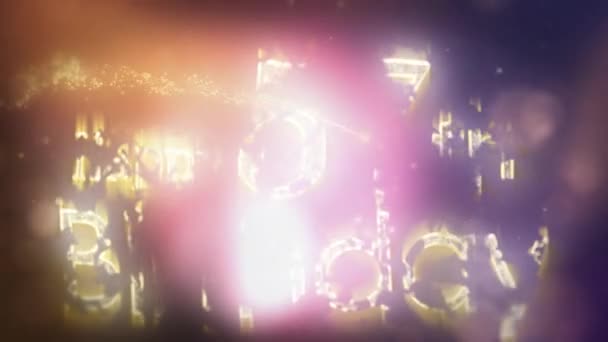 Joyeux 57E Anniversaire Salutation Avec Des Étoiles Des Particules Anniversaire — Video