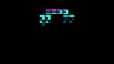 Piksel numarası 9 retro tarzı, dokuz numara, alfa kanalı