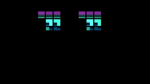Pixel Nummer Retro Stijl Nummer Elf Alpha Kanaal — Stockvideo
