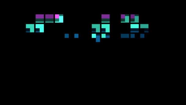 Pixel Αριθμός Ρετρό Στυλ Αριθμός Είκοσι Κανάλι Άλφα — Αρχείο Βίντεο