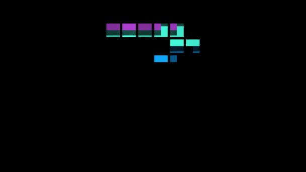 Pixel Nummer Retrostil Nummer Tre Alfakanal — Stockvideo