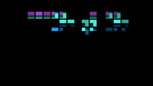 Pikseli Numero Retrotyyliin Numero Kolmekymmentä Alfa Kanava — kuvapankkivideo