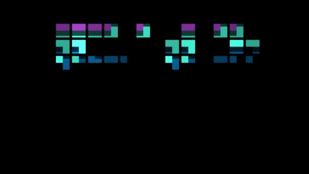 Pixel Nummer Retrostil Nummer Femtio Alfakanal — Stockvideo