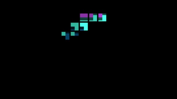 Pixel Nummer Retro Stil Nummer Sechs Alphakanal — Stockvideo