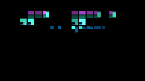 Pixel Číslo Retro Stylu Číslo Dvacet Pět Alfa Kanál — Stock video