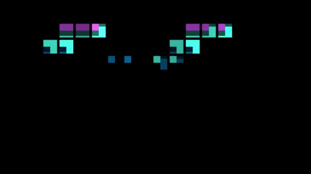 Piksel Numarası Retro Tarzı Numara Alfa Kanalı — Stok video