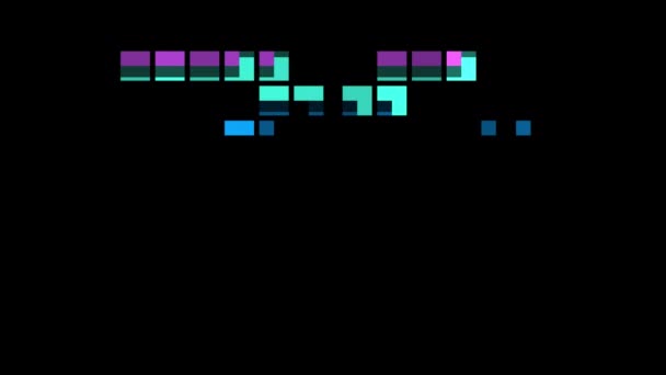 Pixelová Číslice Retro Stylu Číslo Alfa Kanál — Stock video