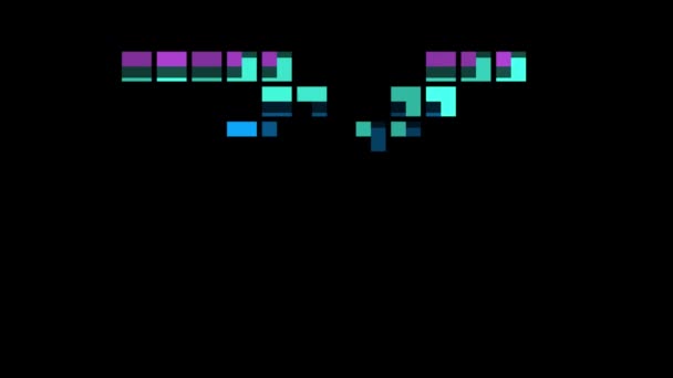 Pixel Číslo Retro Stylu Číslice Třicet Šest Alfa Kanál — Stock video