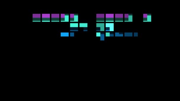 Pixelzahl Retro Stil Ziffer Fünfunddreißig Alphakanal — Stockvideo