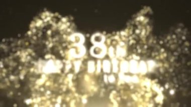 38. doğum günün kutlu olsun altın parçacıklarıyla, mutlu yıllar.