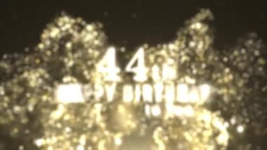 Altın parçacıklarıyla 44. doğum günün kutlu olsun, mutlu yıllar.